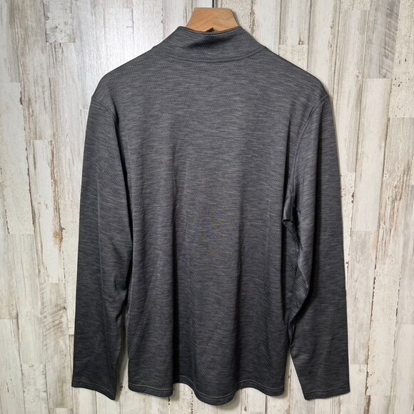REI Co-Op Heathered Gray Quarter Half Zip Pullover Sweatshirt Mens Size Large - Picture 5 of 5